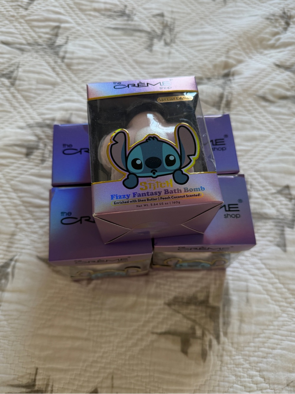 5 The Crème Shop Pink Stitch Fizzy Bath Bomb - Special Edition you’re getting 5!